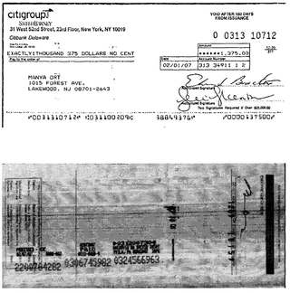 Check #0313-10712 to Manya Ort, $1,375, Feb 2007