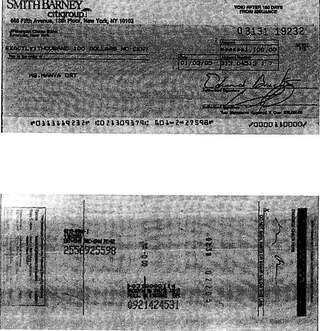 Check #03131-19232 to Manya Ort, $1,100, Jan 2005