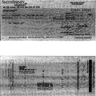 Check #03131-19234 to Manya Ort, $1,100, Jan 2005
