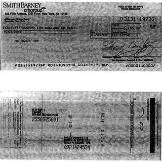 Check #03131-19236 to Manya Ort, $1,100, Jan 2005