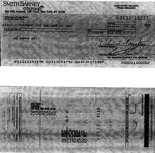 Check #03131-19237 to Manya Ort, $1,100, Jan 2005