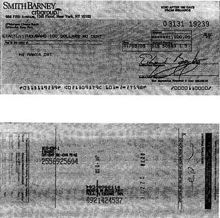 Check #03131-19239 to Manya Ort, $1,100, Jan 2005
