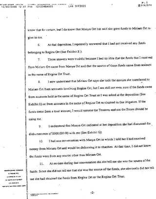 Page 2 of Ira Adler's affirmation: paragraphs 6-11 on the source of the $600,000