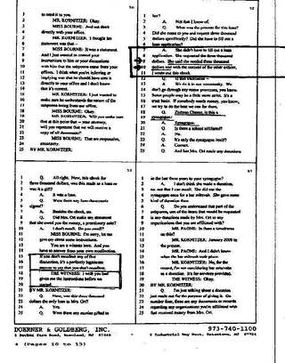 Deposition transcript: R. Yisroel Steinberg on the $3,000 chesed loan to Mrs. Ort