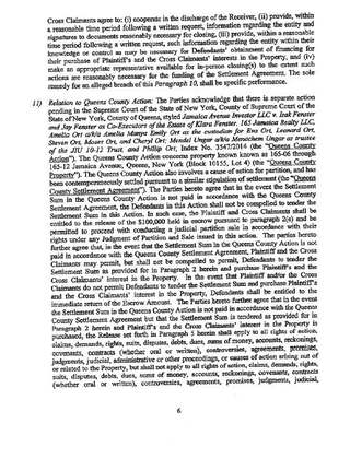 East 16th Street settlement agreement, July 2017 — relation to Queens action, page 6