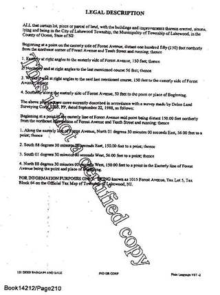 Deed: February 5, 2009 ($1.00) — legal description, page 2