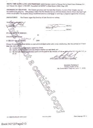Deed: February 5, 2009 ($1.00) — signatures and notary, page 5