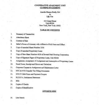 Co-op closing statement cover, December 2012